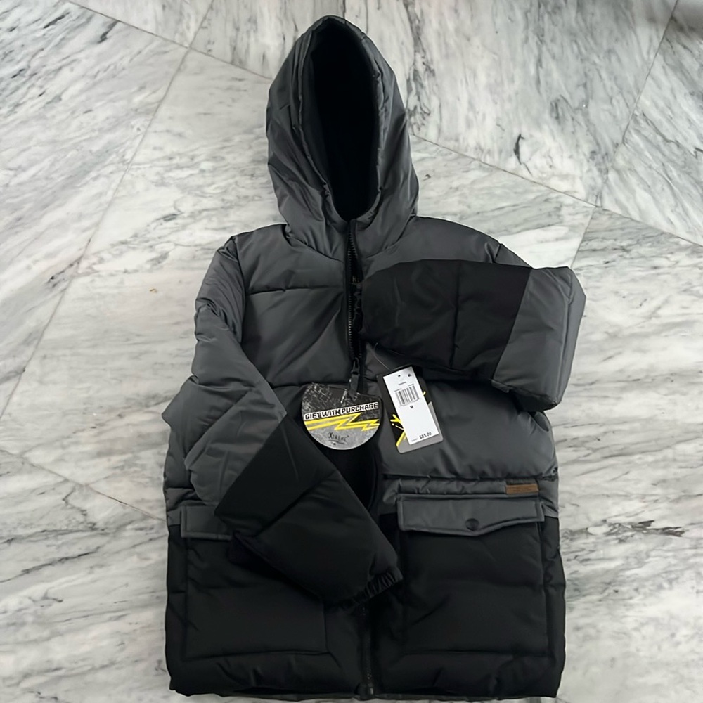 Boys full zip hooded puffer jacket